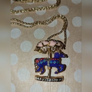 Purple carousel necklace
